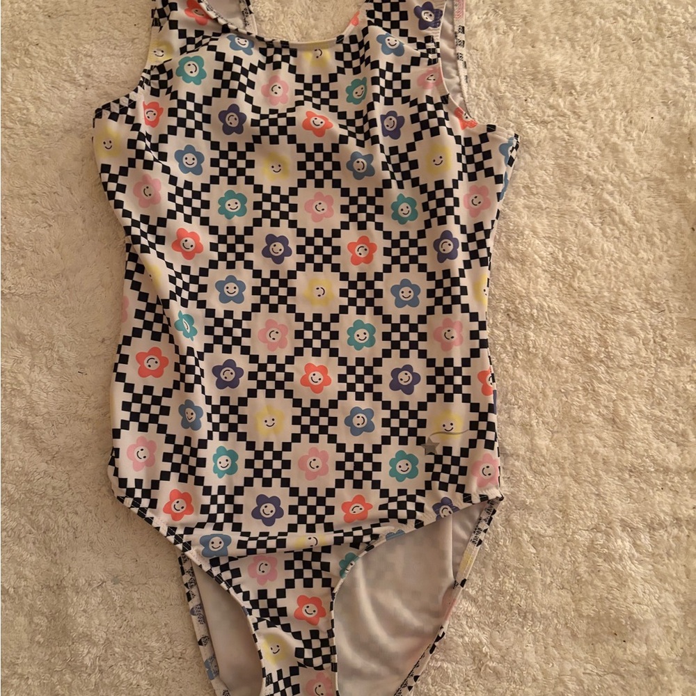Destira checkered smiley leotard